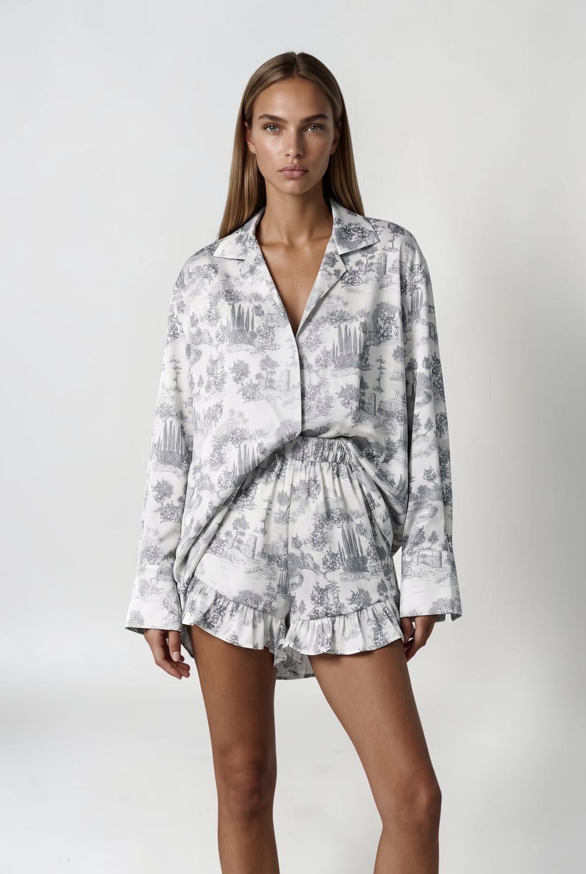 Oversize Риза J'ADORE Grey